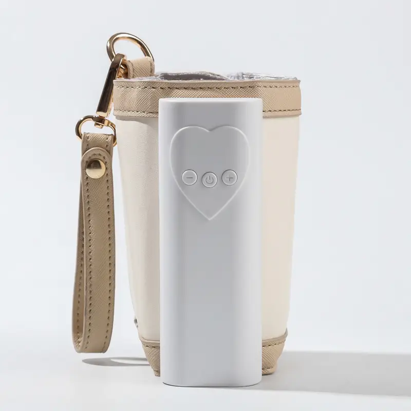 Portable Baby Bottle Milk Warmer - Leather Thermal Cover